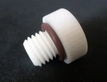 Glass #15 Ace-thred 15MM Solid Ptfe Back Seal Column Plug W/ O-ring, 5845-47. Fixed Price $29.99.