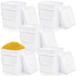 Peohud 5 Pcs 3.2 Gallon Food Grade Bucket Lid, Square Plastic Pail With.... Fixed Price $82.46.