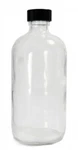 Qorpak GLC-01228 Clear Glass Boston Round Bottle With 33-400 Black Phenolic. Fixed Price $83.29.