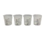 (lot Of 4) Nalgene 250ML Polypropylene Graduated Beakers W/ Pour Spout 1201-0250. Fixed Price $31.99.