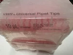 Vwr Universal Pipette Tips, 10UL, Ref # 76322-528, Racks, 96 /rack. Fixed Price $20.00.