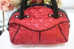 Gianfranco Ferre Quilted Red Nylon Bag Purse (140. Fixed Price $87.99.