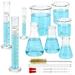 14X Measuring Beaker Set Lab Flask Glass Graduated Cylinder With Stirring Rod. Fixed Price $34.99.