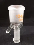 Kimble Kimax Glass 24/25 To 10/18 Outer Thermometer Connecting Adapter Sidearm. Fixed Price $14.49.