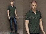 Male Fiberglass Realistic Mannequin With Molded Hair Dress Form Display #MZ-WEN2. Fixed Price $209.00.