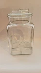 Hudson Bay Glass Storage Jar With Cross Lid Embossed Fleur-de-lis Crest Beaver 1. Fixed Price $58.00.
