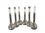 (6) Kimble Kimax 25ML Glass Class Tc Volumetric Flask W/ #9 Stpr 28015-25. Fixed Price $63.99.