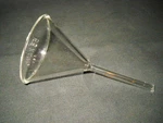 Kimble Kimax Glass 75MM Id 58 Angle Filling Funnel, 3" Short Stem, Chipped. Fixed Price $10.99.
