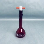 Chemglass Volumetric 50 Ml Grade With Ptfe Stopper Total Of 10 Flasks. Fixed Price $400.00.