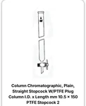 Kontes Pyrex Glass Chromatography Column 200ML Reservoir W/o Stopcock Valve. Fixed Price $106.50.