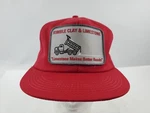 Kimble Clay & Limestone Red Snapback Patch Trucker Hat Cap. Fixed Price $9.00.