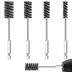 Hicarer 4 Pcs Stainless Steel Wire Brush For Drill Bore Set With Hex.... Fixed Price $12.98.