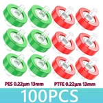 100PCS Ptfe 0.22 13MM Hydrophobic, Pes Hydrophilic, Syringe Filter. Fixed Price $39.99.