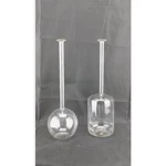 Vintage Hand Blown Glass Lab Scientific Apothecary Bottles Long Neck Set Of 2. Fixed Price $75.00.