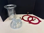 Pyrex 1L Resin Reaction Vessel With Covers And Clamps (model 6947). Fixed Price $500.00.