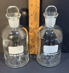 Lot Vintage Wheaton Glass Lab Apothecary Bod Bottles Stopper 250ML. Fixed Price $22.95.