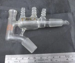 Kimble Kontes Short-path Distilling Head, 14/20 Ends 10/18 Therm #287100-0000. Fixed Price $73.46.