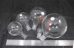 Lot Of Kimble Kimax Round Bottom Flasks, 5ML 500ML, St 14/20 Joints. Fixed Price $44.99.