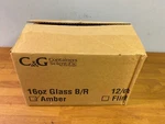 New Vwr/c&g Traceclean Boston Round 16 Oz Amber Glass Bottles With Caps, 12/CS. Fixed Price $44.99.