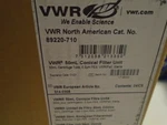 Vwr 50ML 0.2UM Sterile Conical Filter Unit Full Assembly Pes 24/CASE 89220-710. Fixed Price $164.24.