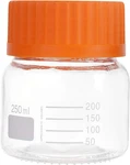 6 Pack 250 Ml Wide Mouth Graduated Round Reagent Media/storage Lab Glass Bottle. Fixed Price $65.85.
