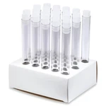 16X150MM Polystyrene Test Tubes And Caps, Cardboard Rack - Pack 25, Karter Sci. Fixed Price $9.89.