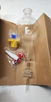 Kimble 29049F-500 Kimax 500ML Squibb Pear-shaped Separatory Funnel Stopcock. Fixed Price $169.00.