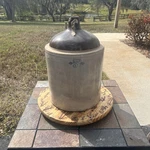 Antique Gallon Jug, Sp&s Company #5 Crock, Moonshine Mouth Busted. Fixed Price $51.00.