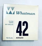125MM Whatman Filter Paper, Ashless, Grade 42 Lot Of Boxes. Fixed Price $224.99.