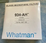 100/BOX Whatman 934-AH 1827-125 Glass Microfiber Filters 125MM Dia, 2.5 Um Pore. Fixed Price $179.00.