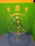 Chemglass 12000 Ml 3-NECK Round Bottom Flask Threaded Joints 29/42 + 45/50. Fixed Price $530.00.