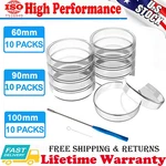 60/90/100MM Glass Petri Dishes With Lids Autoclavable Lab Plates Reusable. Fixed Price $25.99.