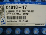 National Scientific C4010-17 Assembled Clear Targrt Kit T/s Septa 100 Pack New. Fixed Price $74.99.