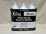 Choice Bottle 32OZ Clear Widemouth Plastic Condiment Bbq Sauce 6 Pack New Sealed. Fixed Price $10.00.