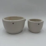 Coorstek Glazed Ceramic Porcelain Mortar Set Of 5.25" And 3.25" Width. Fixed Price $29.99.
