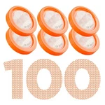 100X Gf Membrane 0.7 25MM Glass Fiber Syringe Neddle Filters Orange Wheel Hplc. Fixed Price $37.04.