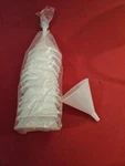 Lot Of 12 Hutzler 4 Ounce Polypropylene Plastic Funnel New In Package 730. Fixed Price $19.00.