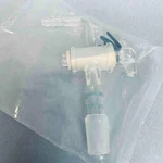 Chemglass Flow Control Adapter 14/20 Lower Hose Barb Upper With Stopcock. Fixed Price $45.00.