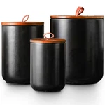 Black Ceramic Food Storage Canister Set (30 Oz, 48 82 Oz) With Lids, 3-PI.... Fixed Price $61.27.