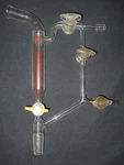 Kontes Glass 50ML Graduated Distillation Receiver W/ 4MM & 5MM Stopcocks. Fixed Price $295.99.