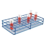 Heathrow Scientific HS120088 Test Tube Rack,epoxy-coated Steel,blue 24EN38. Fixed Price $50.95.
