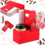 20 Pack Cup Drink Carrier With Handle Kraft Paperboard Holder Portable For. Fixed Price $16.05.
