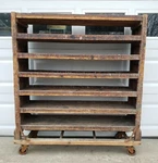 Antique Vintage Endicott Johnson Industrial Rack Shelf Shoe Factory Rolling Cart. Fixed Price $995.00.