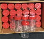 32 Uline S-20597 8OZ Spice Jars W Dual Flip Shaker Pour Lids Bottles. Fixed Price $26.49.