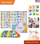 Luxurious Coconut Oil Bath Bombs - 54PCS Relaxation Set With Kraft Bags. Fixed Price $45.00.