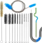 12 Pcs Tube Pipe Cleaners Set,flexible Drain Brush,long Straw Blue. Fixed Price $14.51.