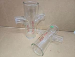 O-i/schott Kimax 6522-4020, 4" 2" Double Sanitary Tee Glass Pipe Fitting. Fixed Price $59.99.
