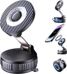 Magsafe Car Mount Vacuum Suction 360 Magnetic Holder Strong Grip Stand Black. Fixed Price $17.75.