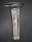 Corning Pyrex Double Diagonal 3MM Bore Solid Glass Stopcock Plug, Chipped. Fixed Price $13.99.