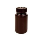 4 OZ./125ML Nalgene Lab Quality Amber Hdpe Wide Mouth Bottle W/ 38MM Cap, LOT/5. Fixed Price $26.50.